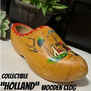 “Holland” Wooden Clog Collectible-Vintage with Wear